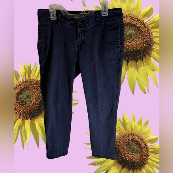 Khakis by GAP Vintage Rolled Crop in Blue GAPNavy Blue Trouser Pants 4-Pockets 0 - Picture 3 of 14